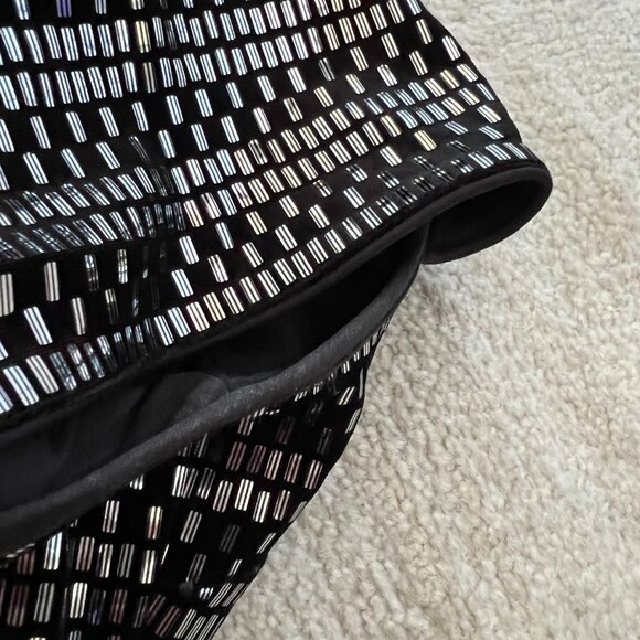 Vince Camuto Black Silver Cocktail Mini Dress 12 - Picture 9 of 10